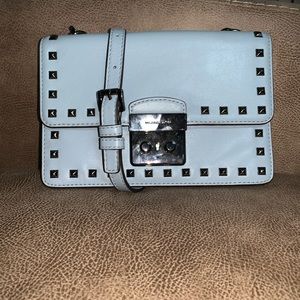 Michael Kors Sloan Studded Dusty Blue Crossbody
